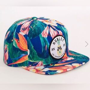 HURLEY MEN’S Beach Cruiser cap/hat in floral/multi ONE SIZE fits most